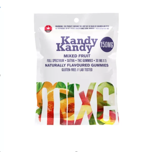 150mg Mixed Fruit Vegan Sativa THC Gummies – KANDY KANDY