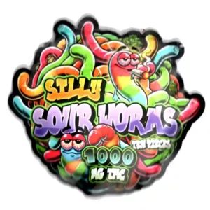 1000mg THC Infused Silly Sour Worms