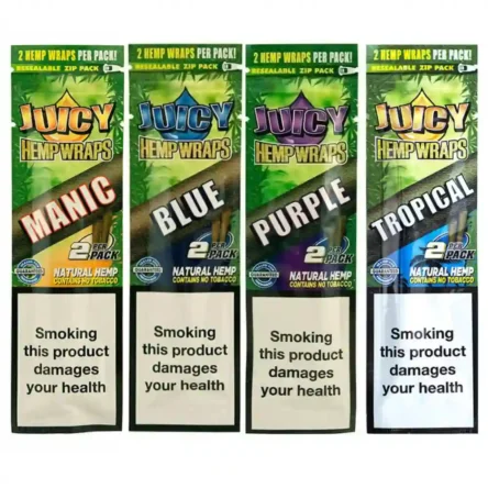 Juicy Jays Hemp Wraps – Variety Pack Bundle of Mixed Flavors (6 Packs of 2, for 12 Total Wraps) – Made of Pure Hemp, Non Tobacco