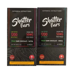 1200mg Shatter Bar Vegan Dark Chocolate - Euphoria